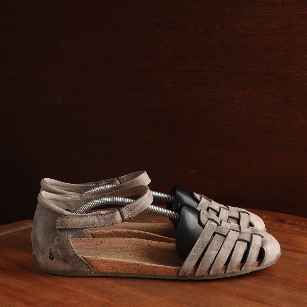Ahnu Sandals Womens Size 9 Taupe Malini Leather Strappy Fisherman Coastal Shoes - Picture 2 of 15